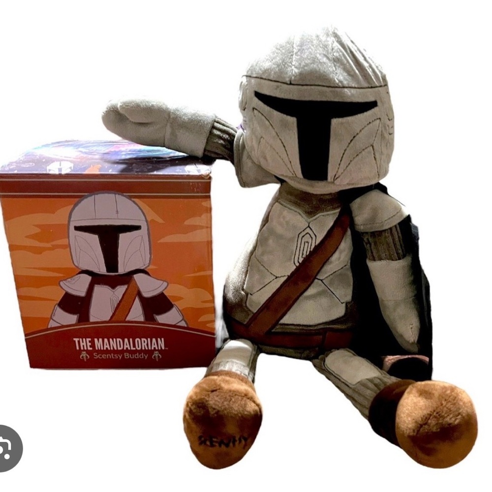Scentsy Mandalorian Plush with Gray and Brown Accents